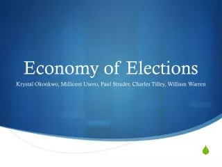 Economy of Elections