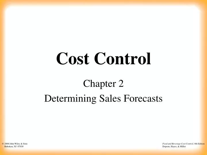 cost control