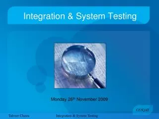 integration system testing
