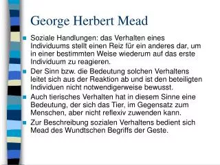 george herbert mead