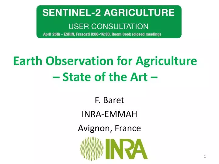 earth observation for agriculture state of the art