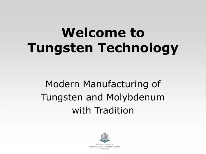welcome to tungsten technology