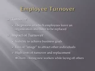 Employee Turnover