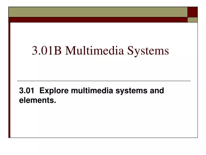 3 01b multimedia systems