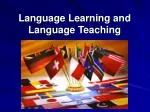 Language Learning and Language Teaching - slide 1