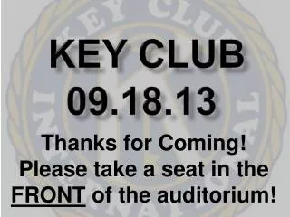 Key Club 09.18.13