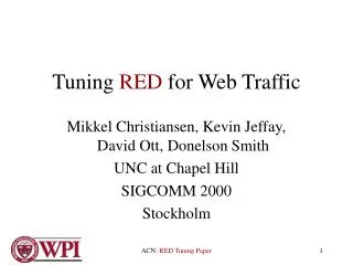 Tuning RED for Web Traffic