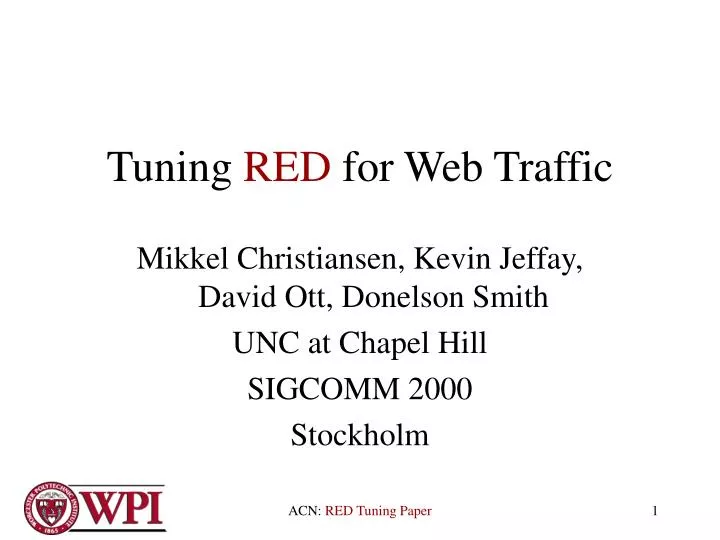 tuning red for web traffic
