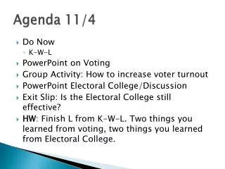 Agenda 11/4