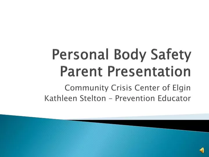 personal body safety parent presentation