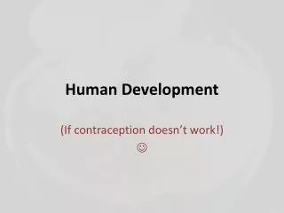 Human Development