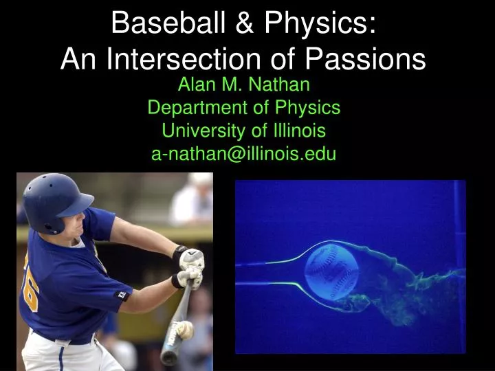 baseball physics an intersection of passions