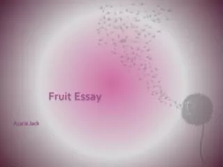 fruit essay