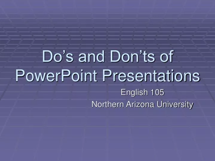 do s and don ts of powerpoint presentations