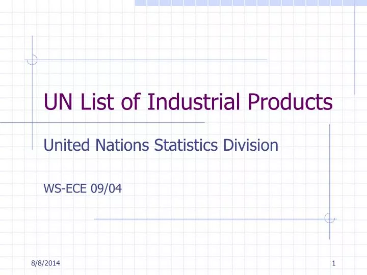 un list of industrial products