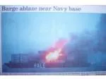 Emergency Response: Unmanned Barge Fire in Gulf Anchorage - slide 1