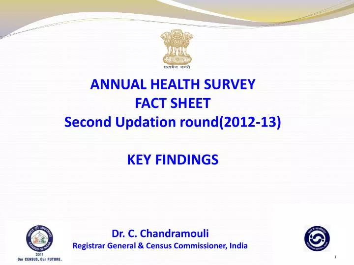 annual health survey fact sheet second updation round 2012 13 key findings
