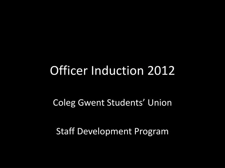 officer induction 2012