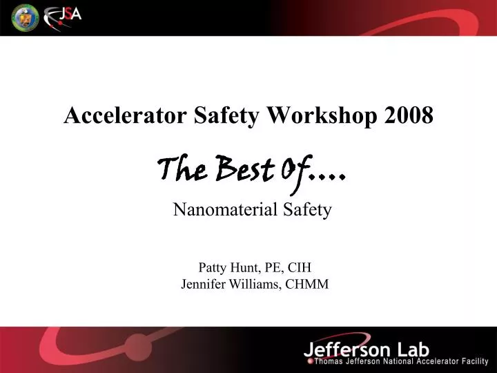 accelerator safety workshop 2008