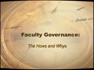 Faculty Governance: