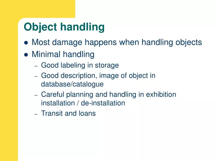 object handling