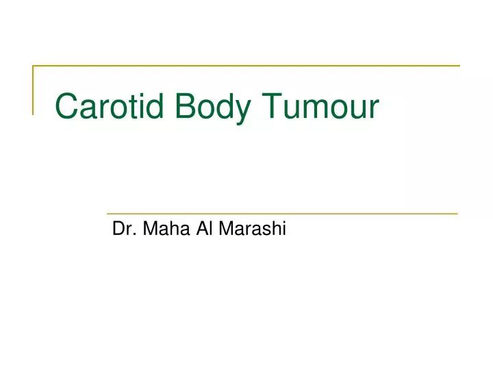 carotid body tumour