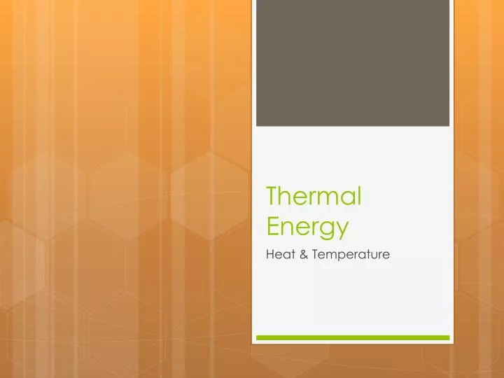 thermal energy