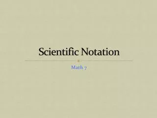 scientific notation