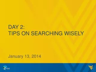 Day 2: Tips on Searching Wisely