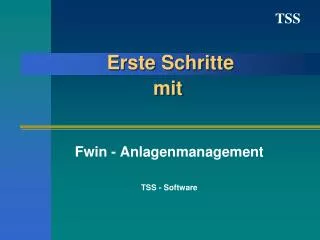 erste schritte mit