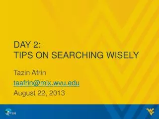day 2 tips on searching wisely