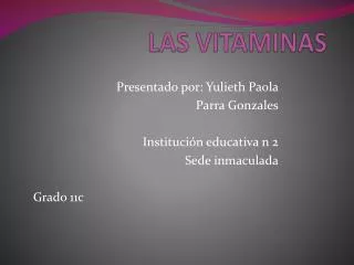 las vitaminas
