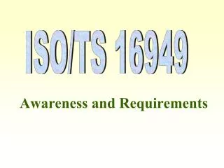 ISO/TS 16949