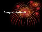Congratulations - slide 1
