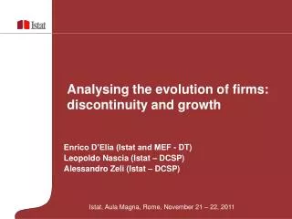 Analysing the evolution of firms: discontinuity and growth