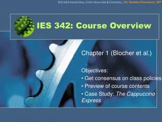 IES 342: Course Overview