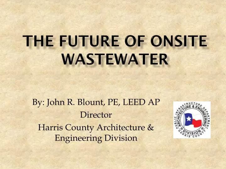 the future of onsite wastewater