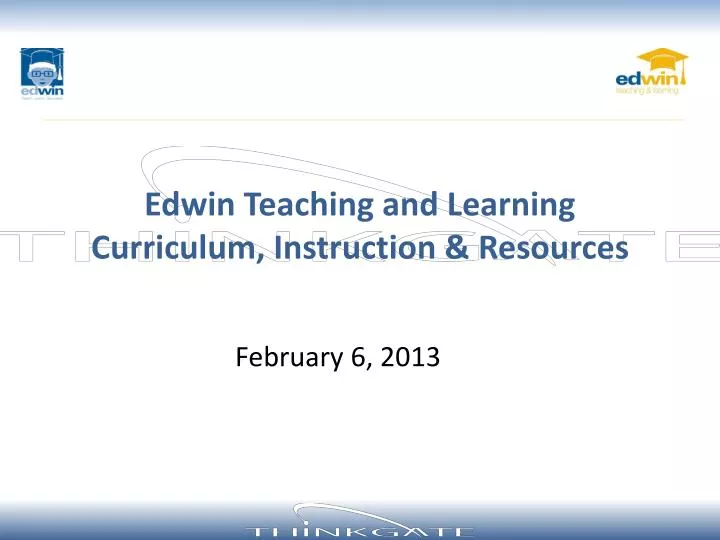 edwin teaching and learning curriculum instruction resources