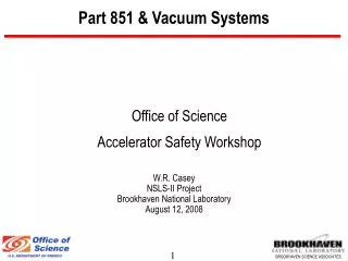 Part 851 &amp; Vacuum Systems