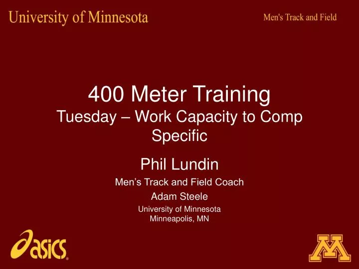 400 meter training tuesday work capacity to comp specific
