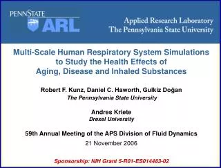 Multi-Scale Human Respiratory System Simulations to Study the Health Effects of