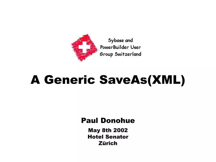 a generic saveas xml
