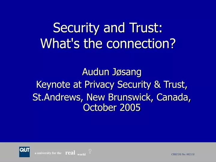 security and trust what s the connection