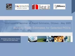 International Seminar on Rapid Estimates, Ottawa - May 2009