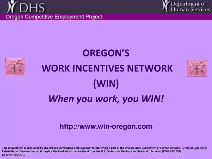 oregon s work incentives network win when you work you win http www win oregon com