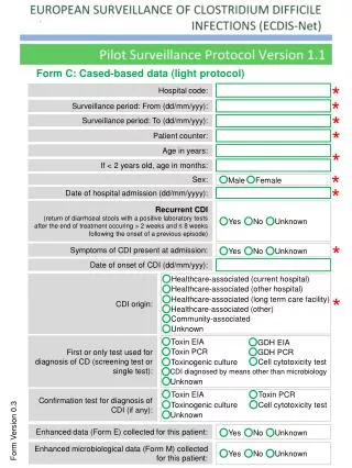 Form C: Cased-based data (light protocol )
