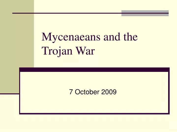 mycenaeans and the trojan war