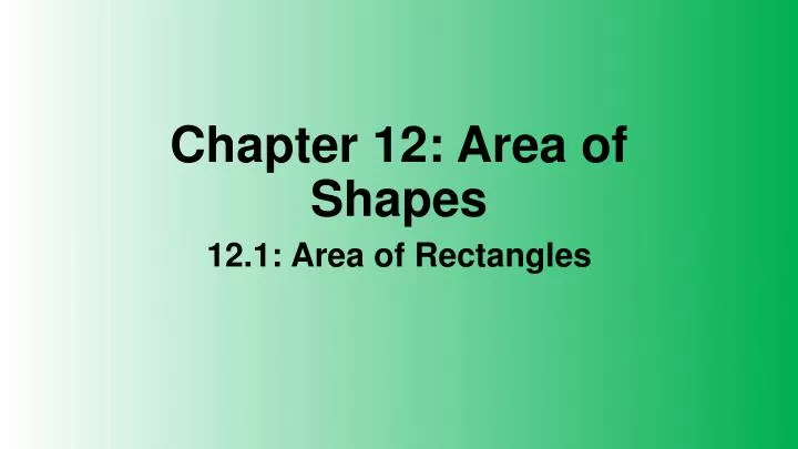 chapter 12 area of shapes
