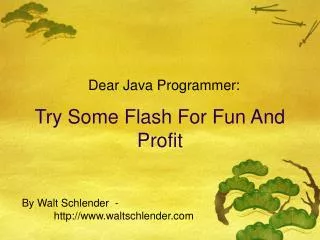Try Some Flash For Fun And Profit