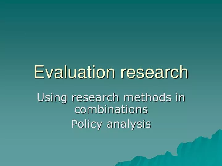 evaluation research